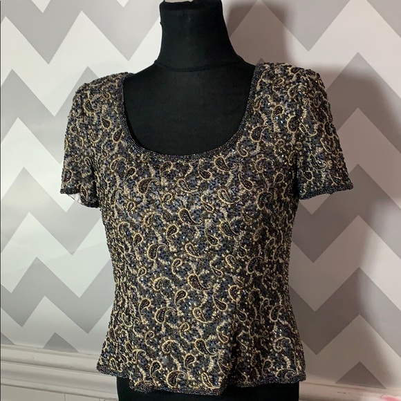 VTG Adrienna Papell 6 special occasion evening top - Picture 2 of 11